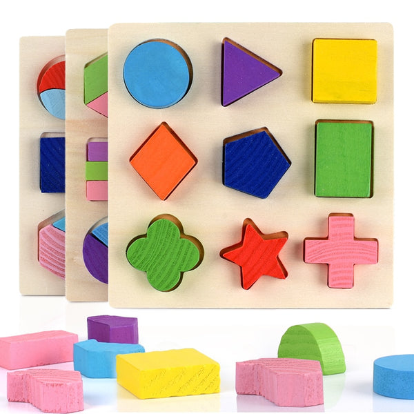 Wooden Geometric Shapes Puzzle