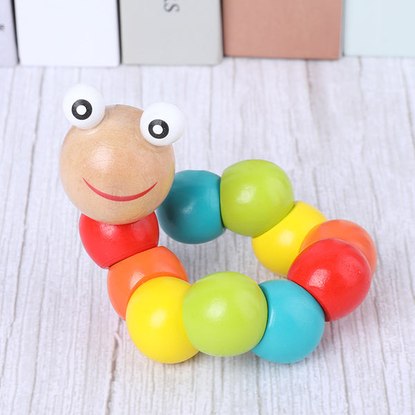 Children's Montessori Wooden Worm